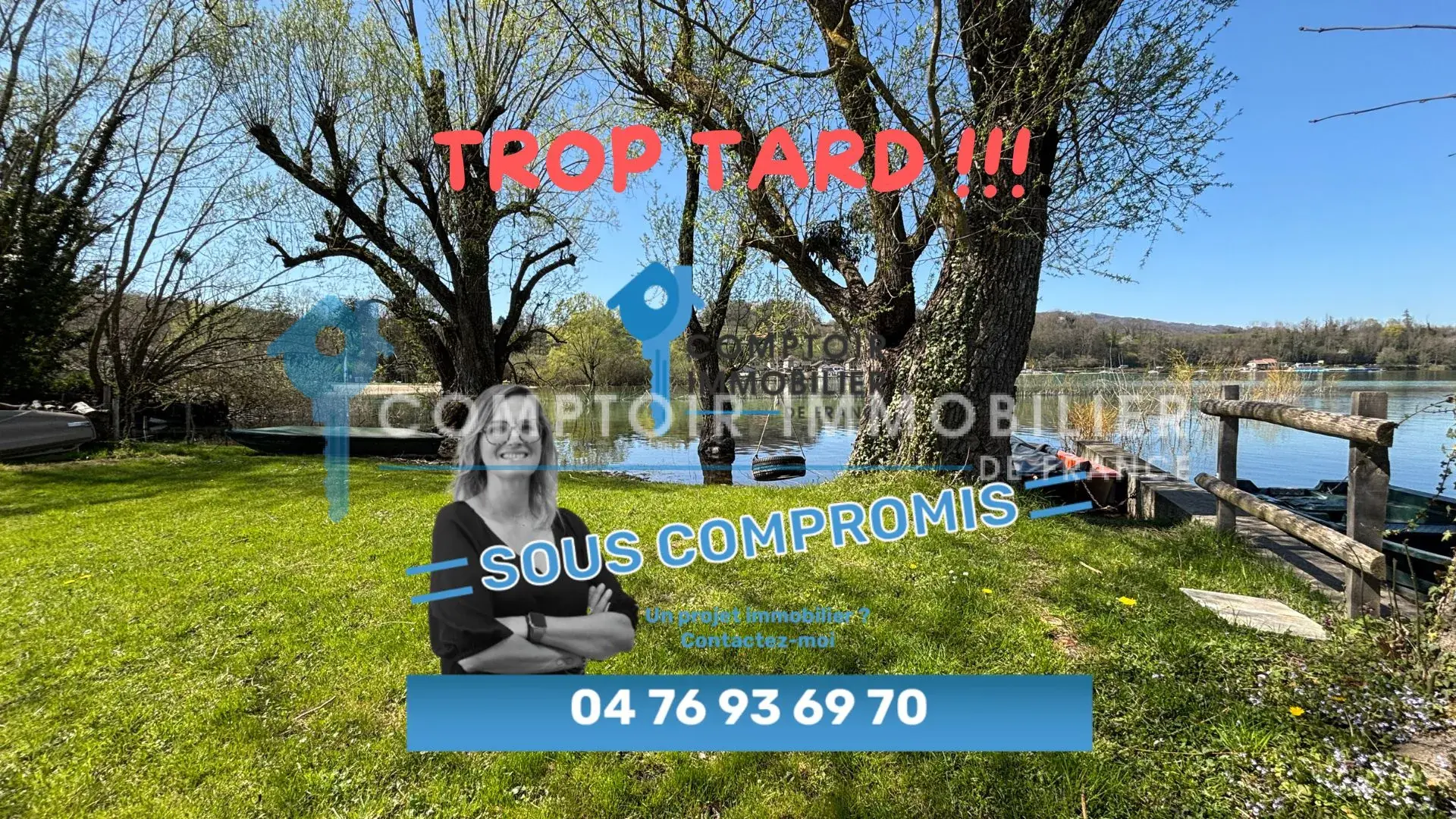 Maison divisée en deux appartements avec plage privée et vue sur le lac à Charavines 