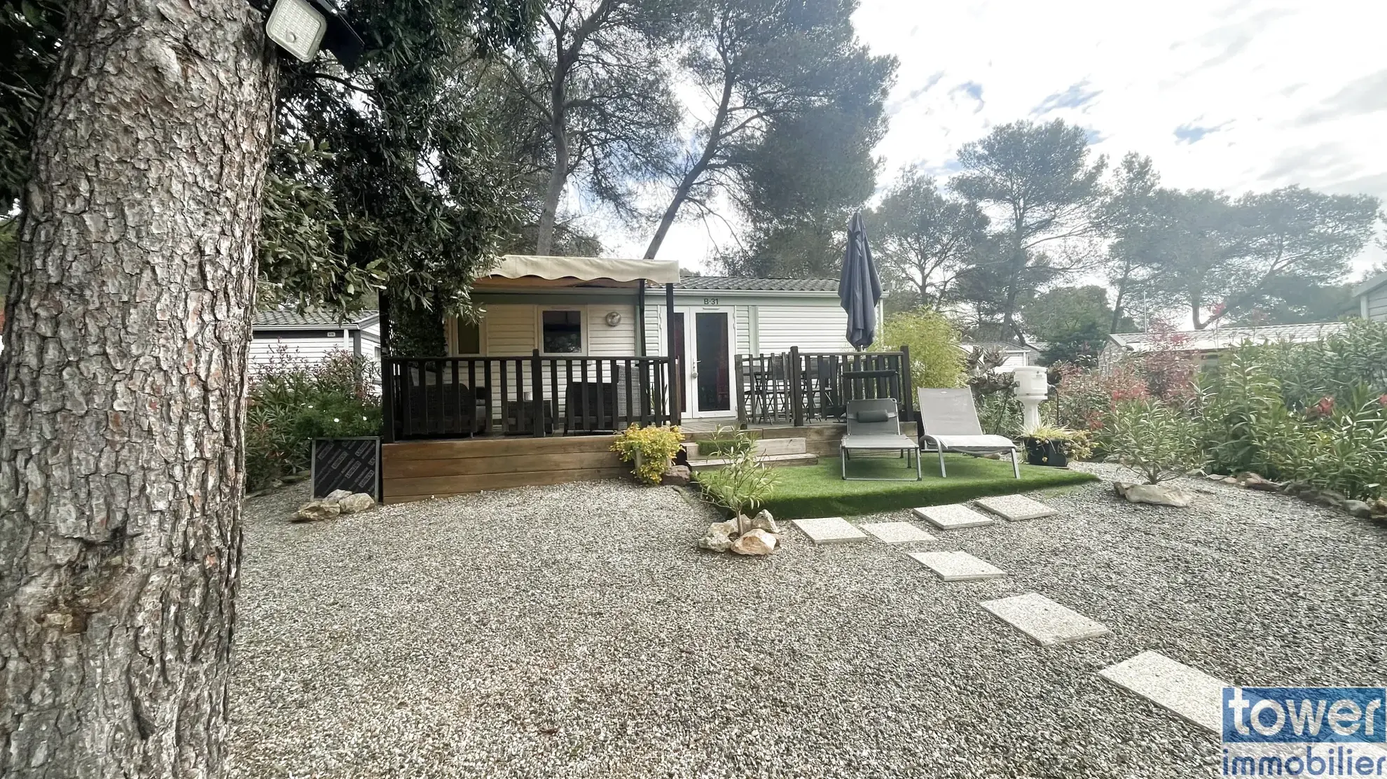 Mobilhome dans parc de loisirs 5 étoiles à Puget-sur-Argens 