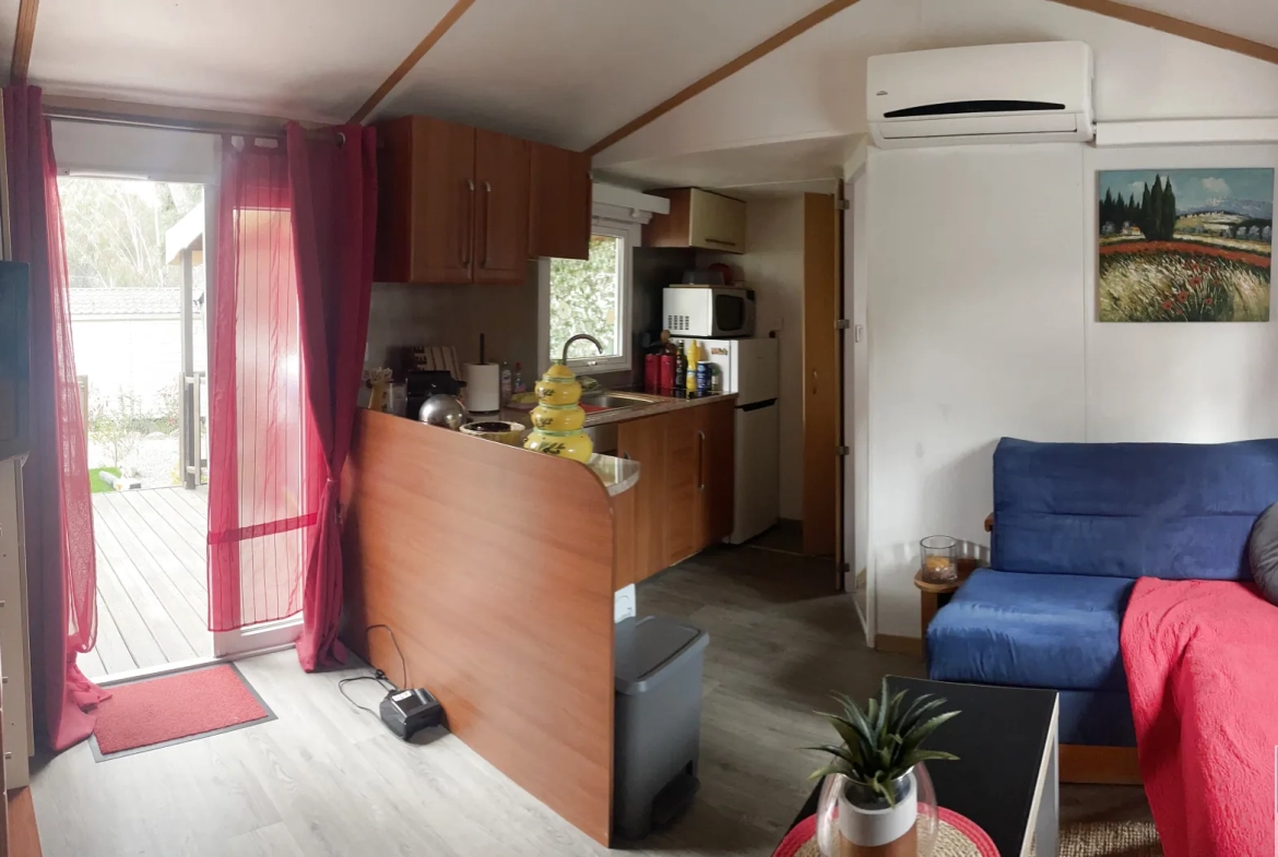Mobilhome dans parc de loisirs 5 étoiles à Puget-sur-Argens 