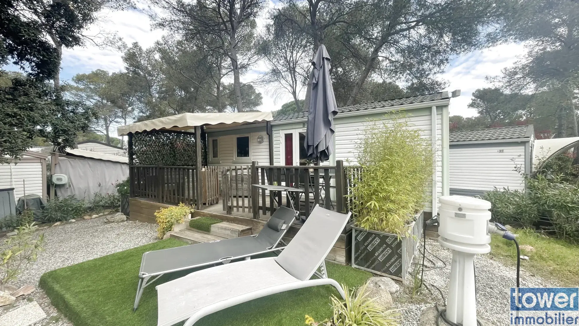 Mobilhome dans parc de loisirs 5 étoiles à Puget-sur-Argens 