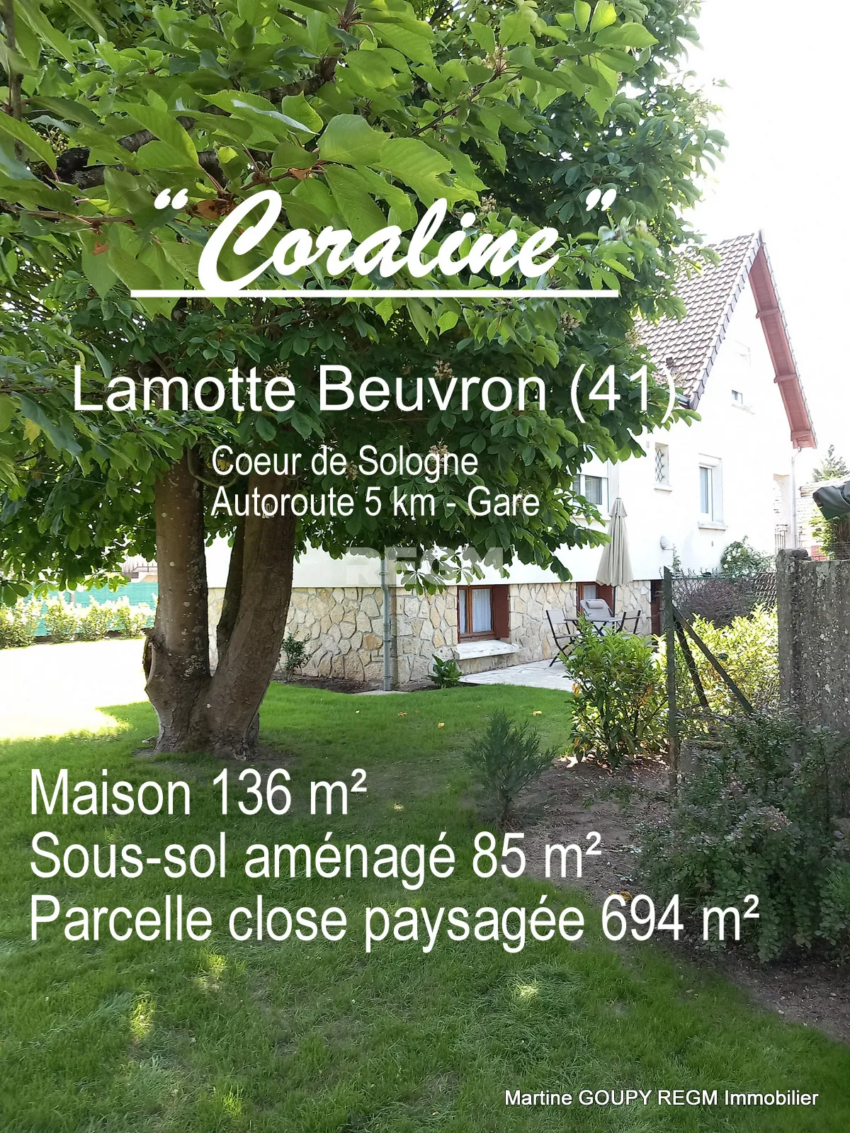 Maison à vendre à Lamotte Beuvron, 136 m² avec sous-sol aménagé et potentiel d’aménagement 