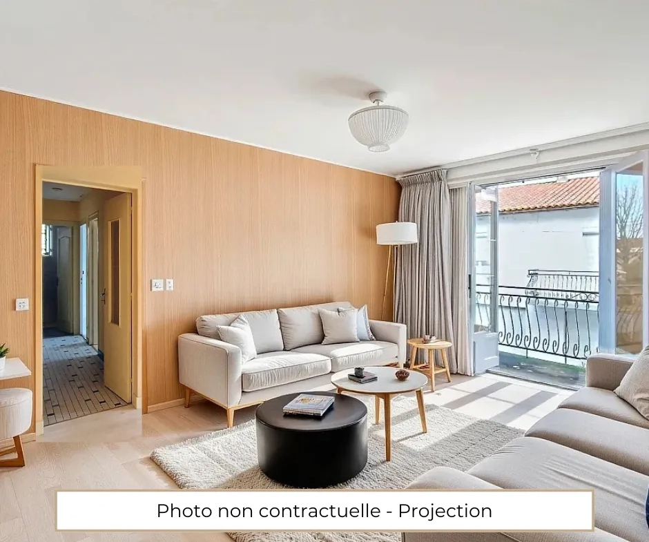 Appartement à rénover de 64m2 avec garage en hyper-centre de Saintes 