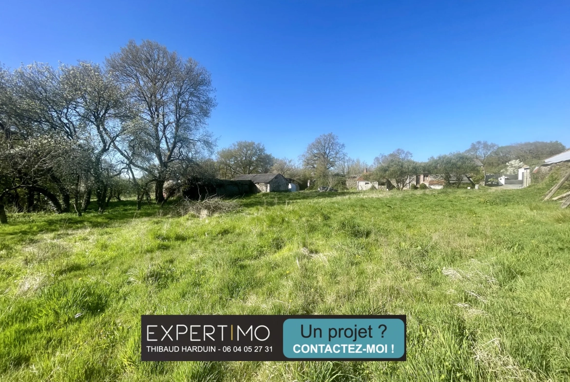 Terrain à bâtir de 843 m² à Noyeux proche Nantes - Environnement calme 