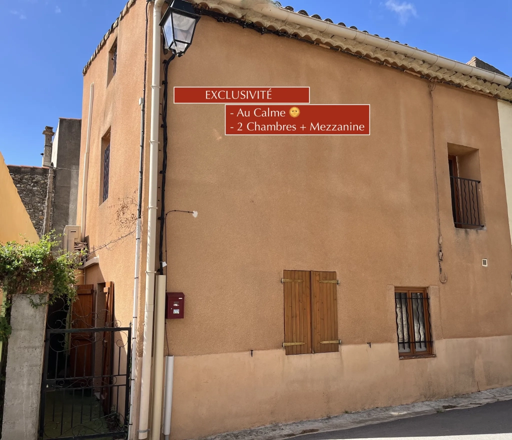 Maison de village T3/4 avec mezzanine et climatisation à Usclas d'Hérault