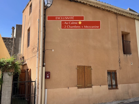 Maison de village T3/4 avec mezzanine et climatisation à Usclas d'Hérault