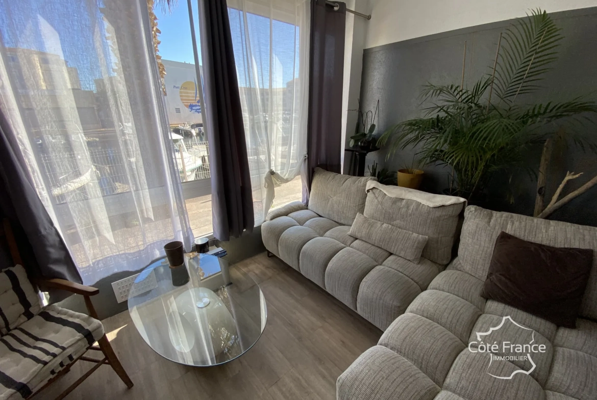 Appartement T3 de 60 m² avec vue sur la marina à Sète 