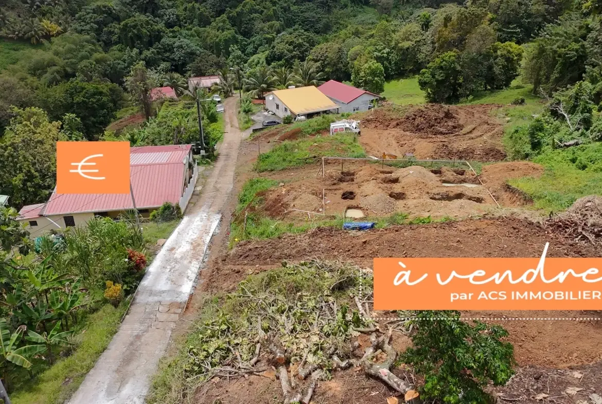 Beau terrain de 585 m² à vendre au Vauclin - Quartier calme et en hauteur 