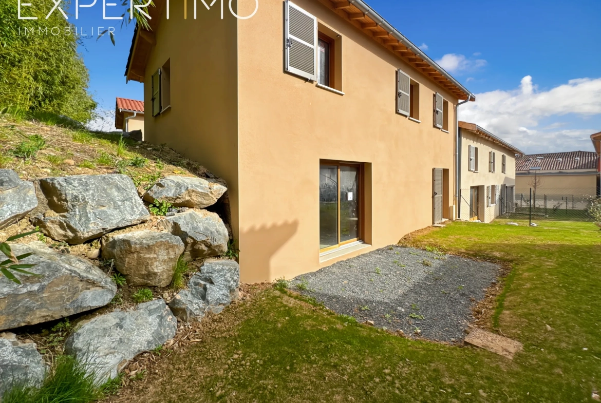 Villa neuve à Miserieux – Terrain modulable à proximité de Trévoux 