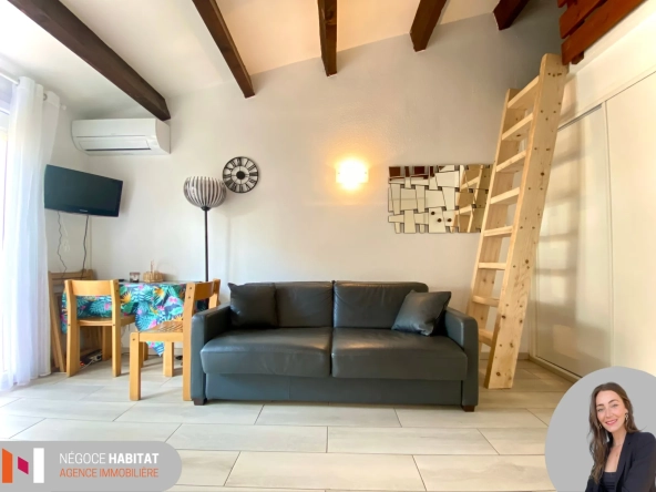 Studio cabine rénové à Cap d'Agde avec balcon et parking - Investissement ou résidence