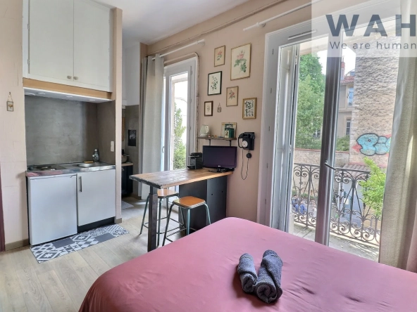 Vente d'un studio lumineux à Montpellier Arceaux - 15,10 m², balcon 