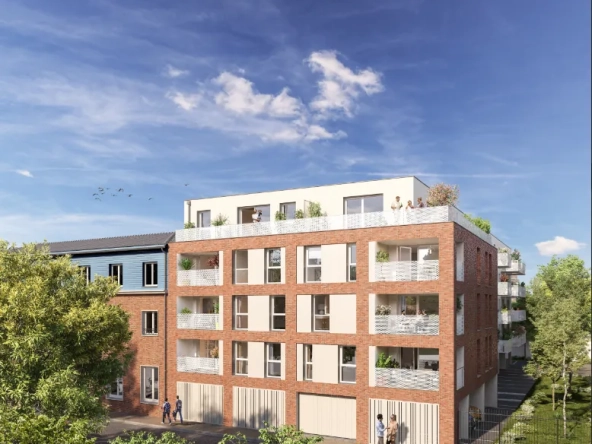 Appartement 2 pièces lumineux à Loos avec balcon et parking, livraison 2025