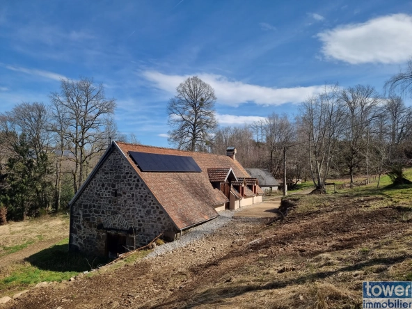 À vendre propriété isolée de 3,4 ha avec maison de 140 m² et dépendance à Cros 