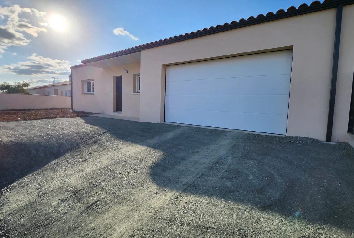 Maison moderne construite en 2023 avec 3 chambres et grand garage à Saint Aubin la plaine 