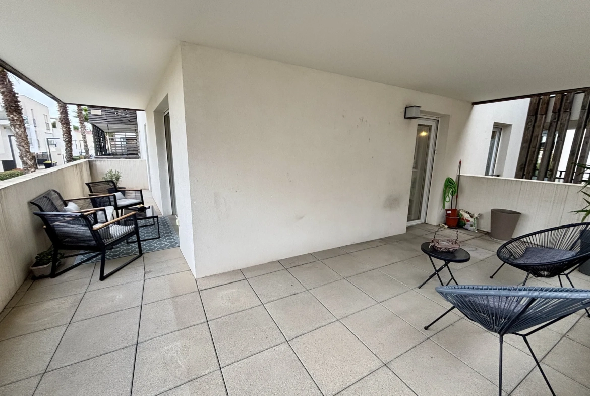 À vendre appartement T2 de 48,50 m² avec terrasse à Baillargues 