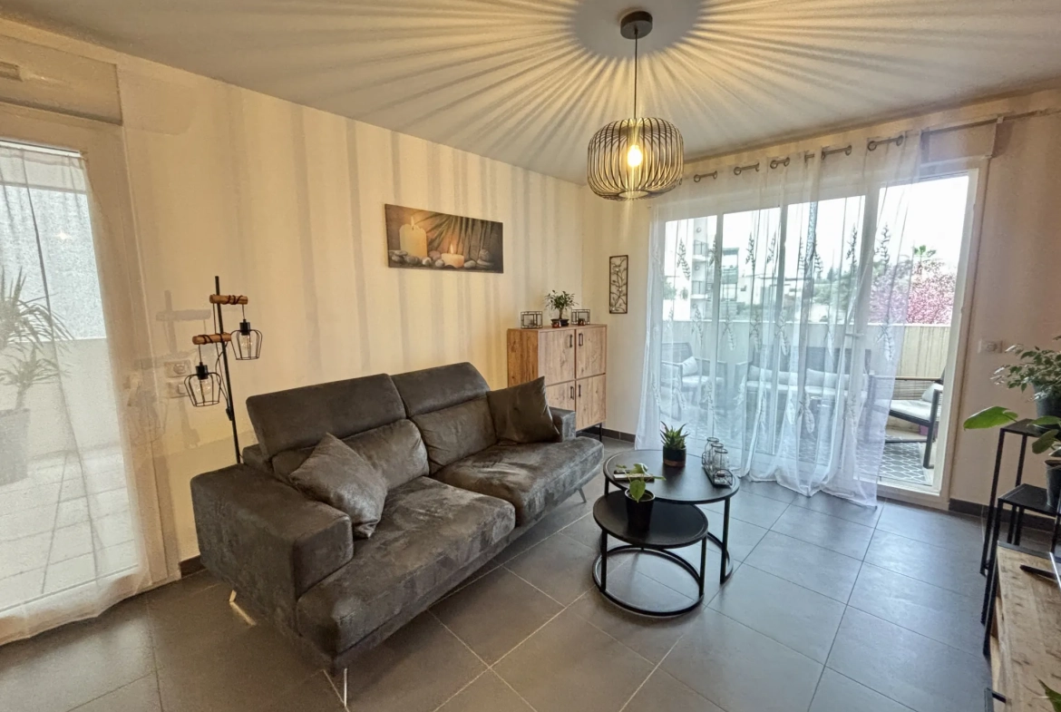 À vendre appartement T2 de 48,50 m² avec terrasse à Baillargues 