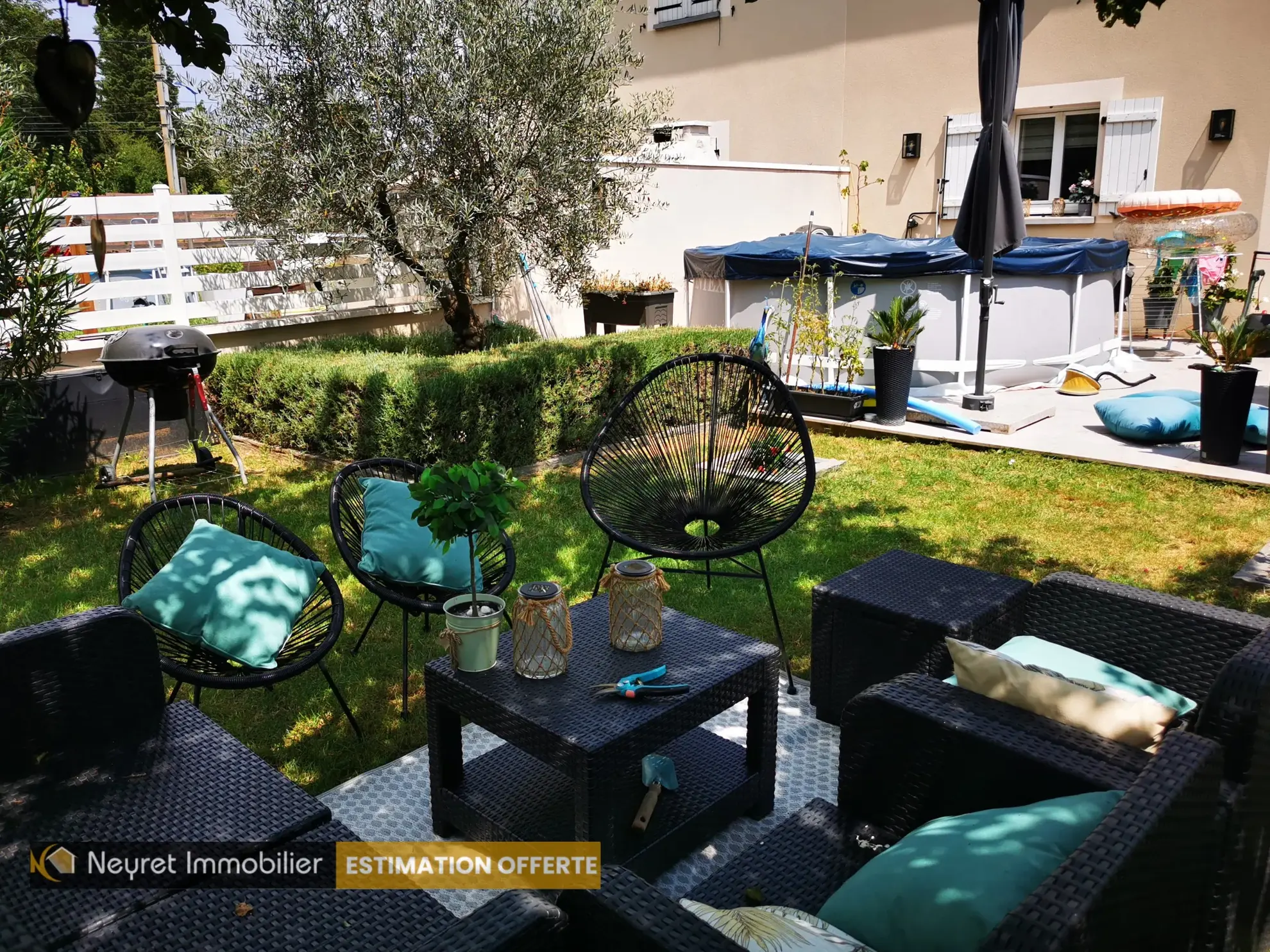 Maison mitoyenne type 4 avec garage et jardin à Mions 