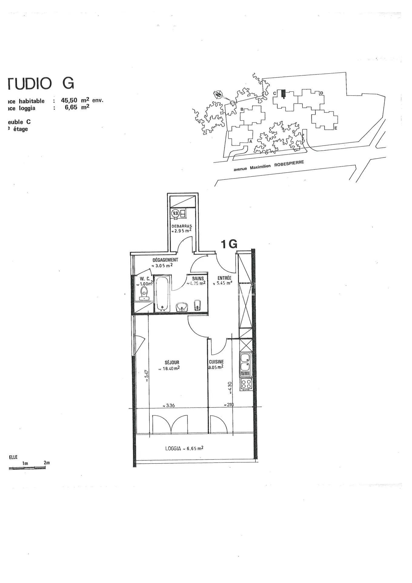 Appartement T2 de 45 m² à Vitry-sur-Seine avec loggia et vue dégagée 
