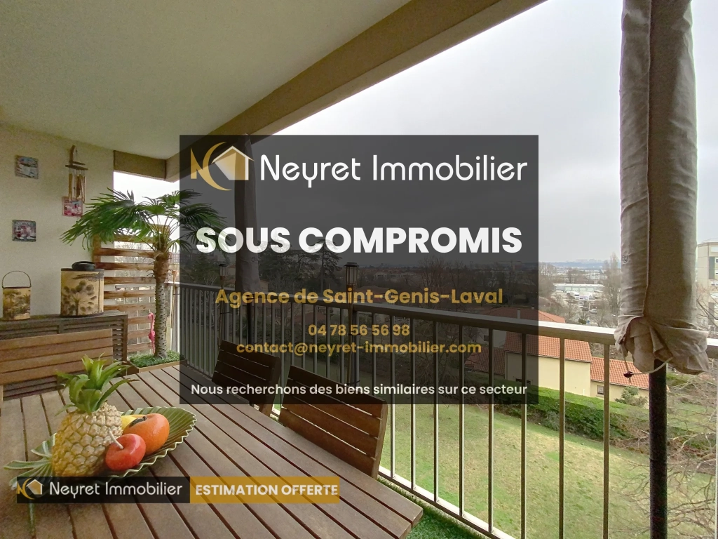 Bel appartement T3 avec balcon, parking et cave à Saint-Genis-Laval