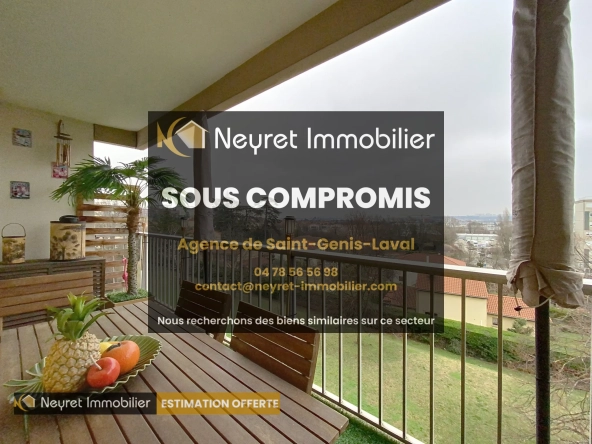 Bel appartement T3 avec balcon, parking et cave à Saint-Genis-Laval