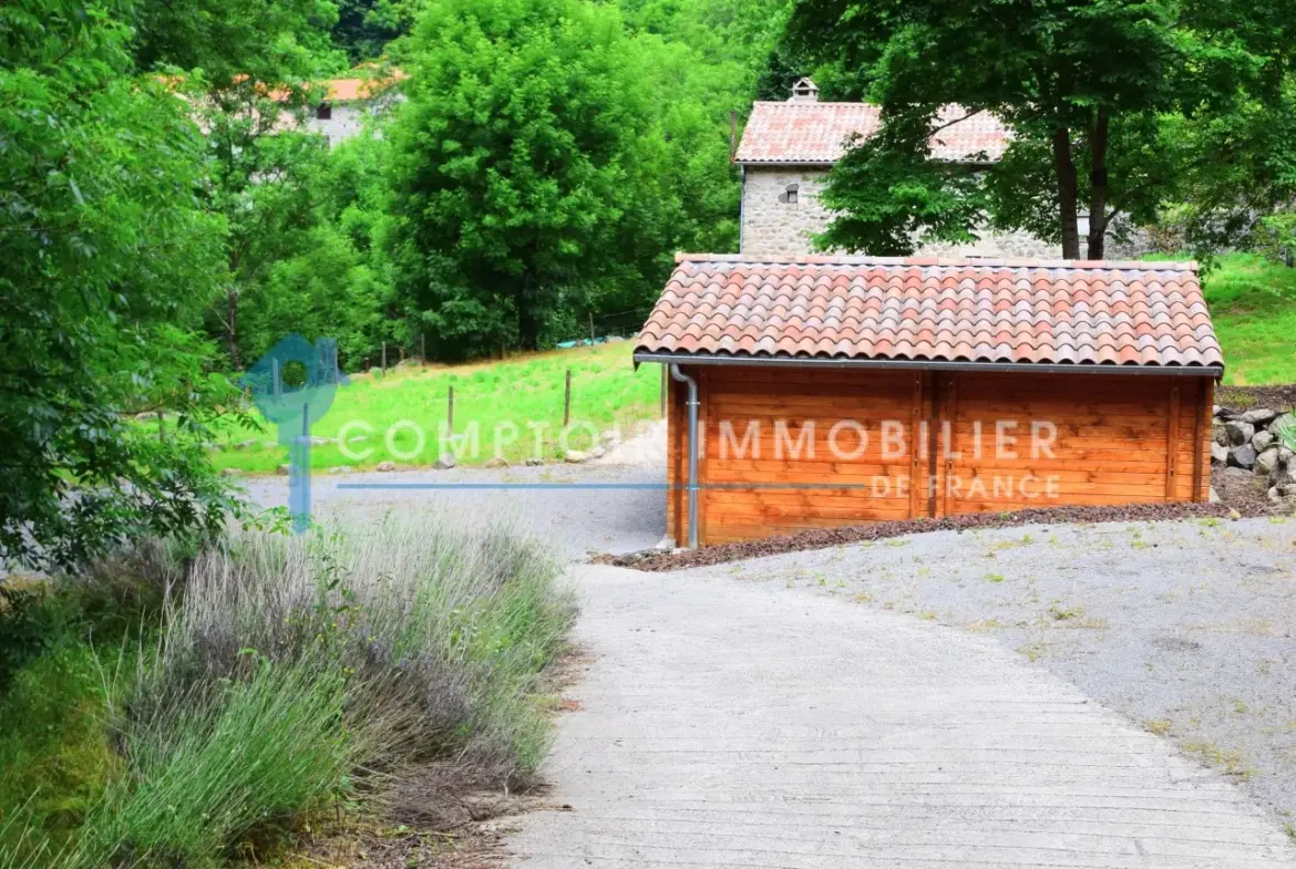Propriété rare en Ardèche avec maison, Mazet, piscine chauffée et accès rivière à Astet 
