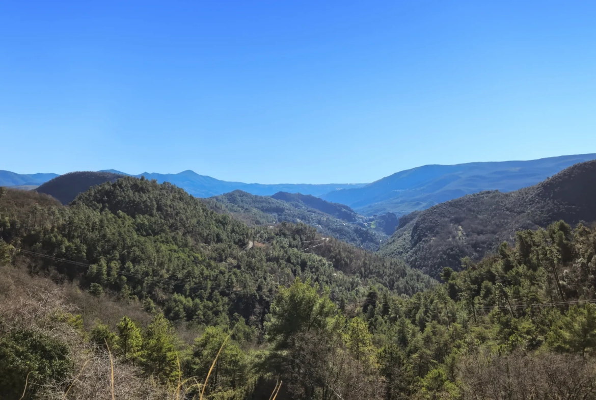 Terrain constructible de 2000 m² avec vue mer et montagnes à Revest-les-Roches 