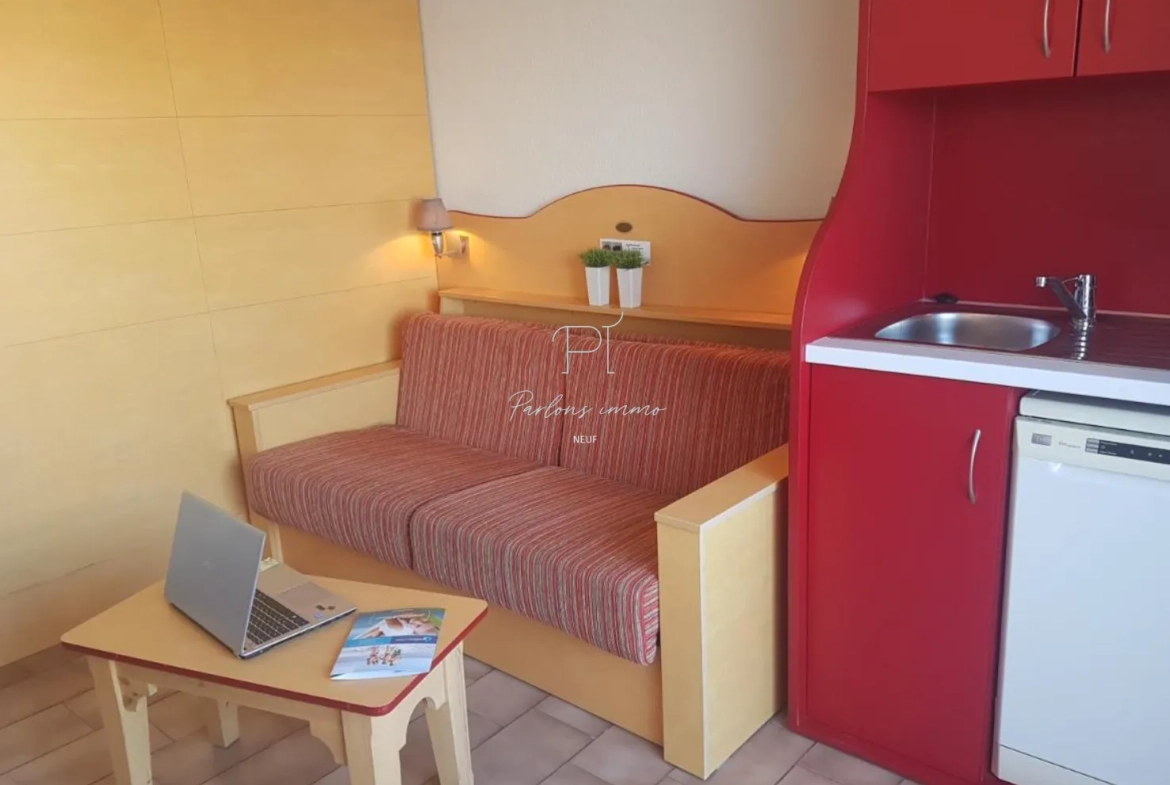 Appartement T1 à vendre de 23,33 m² en résidence de tourisme à La Grande Motte 