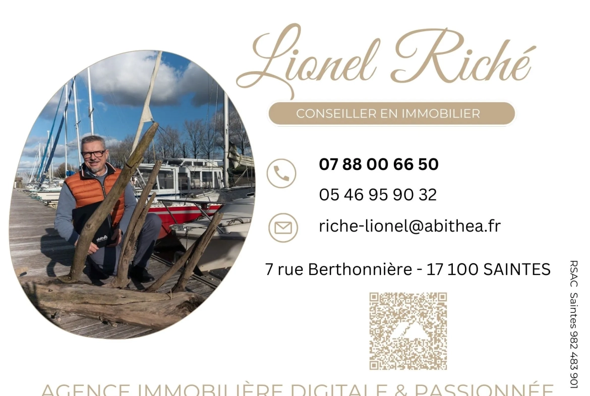 Charmante maison charentaise à rénover de 183 m² avec dépendances à Jarnac-Champagne 