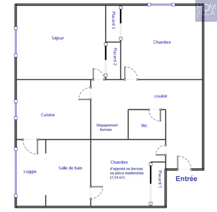 Appartement T3 de 54,31 m² avec vue dégagée sur la Saône à Lyon 4ème 
