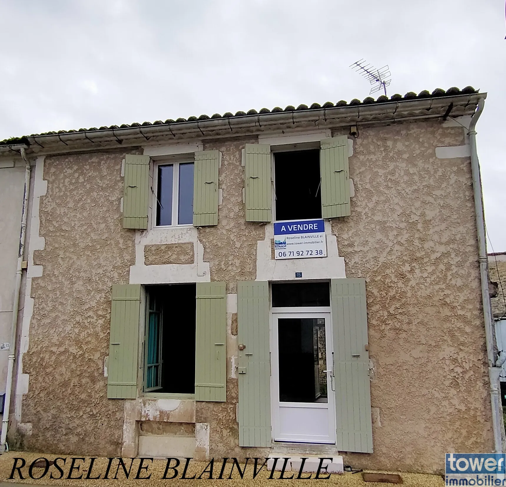 Maison de village à rénover à Meursac - 83 m², proche Royan 
