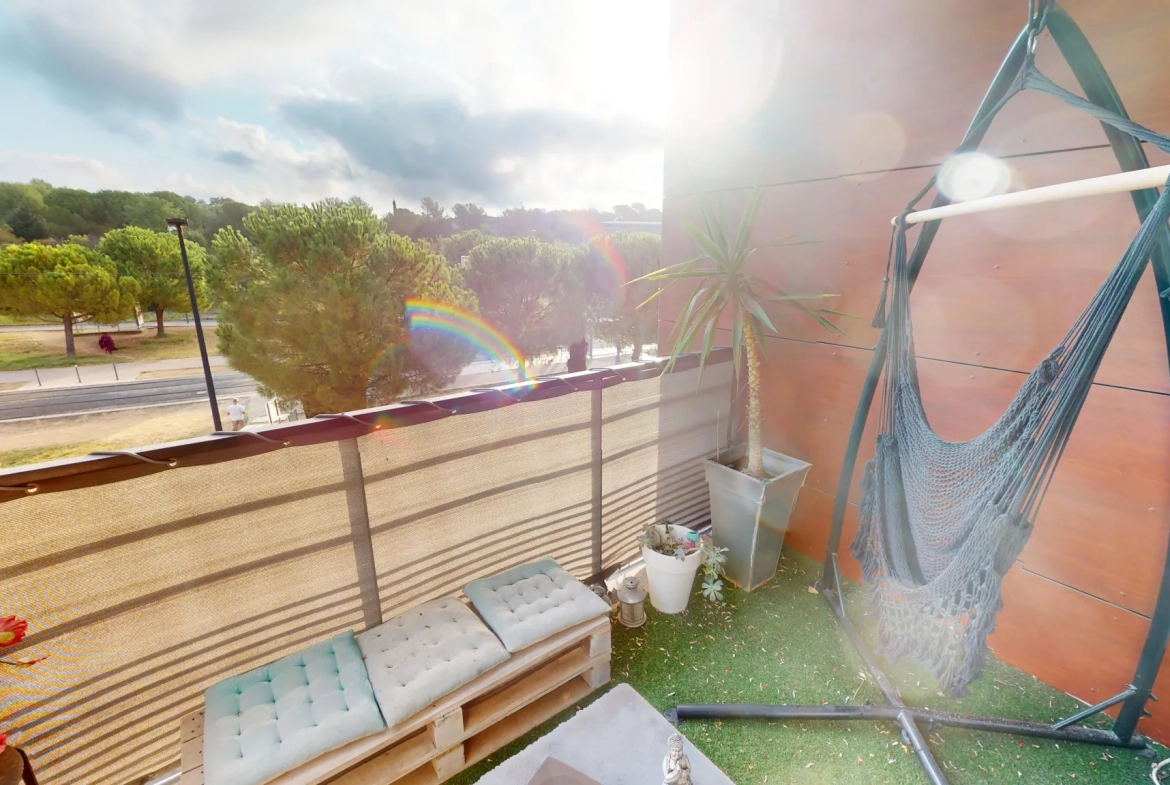 Appartement T3 avec terrasse et garage à Montpellier dans résidence récente 