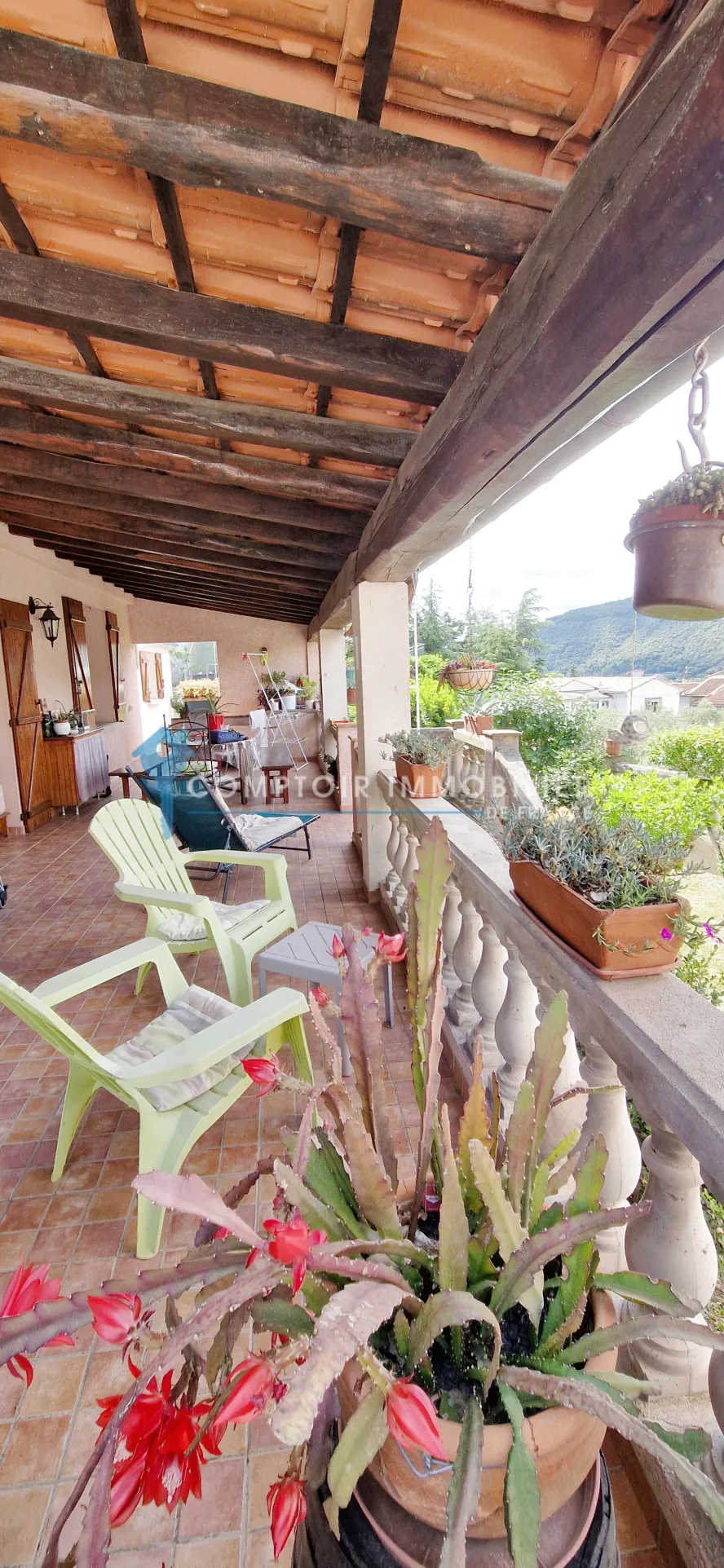 Belle maison de plain-pied avec terrasse et vue sur Cévennes à La Grand-Combe 