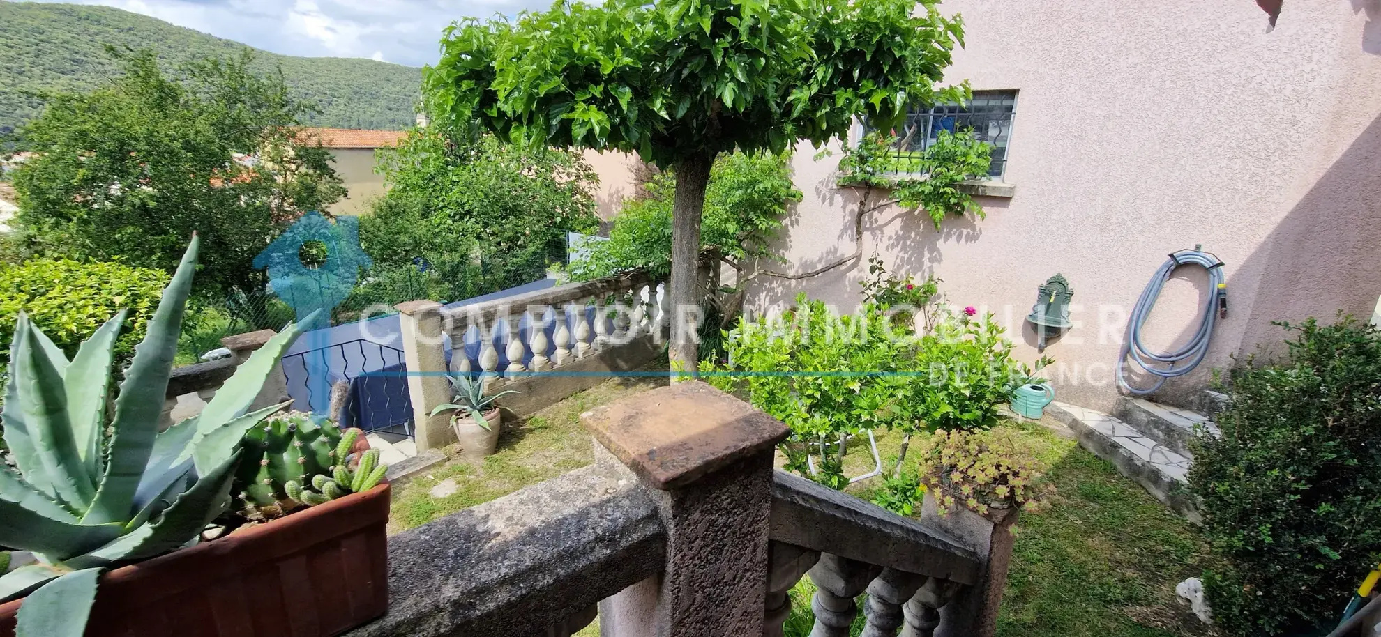 Belle maison de plain-pied avec terrasse et vue sur Cévennes à La Grand-Combe 