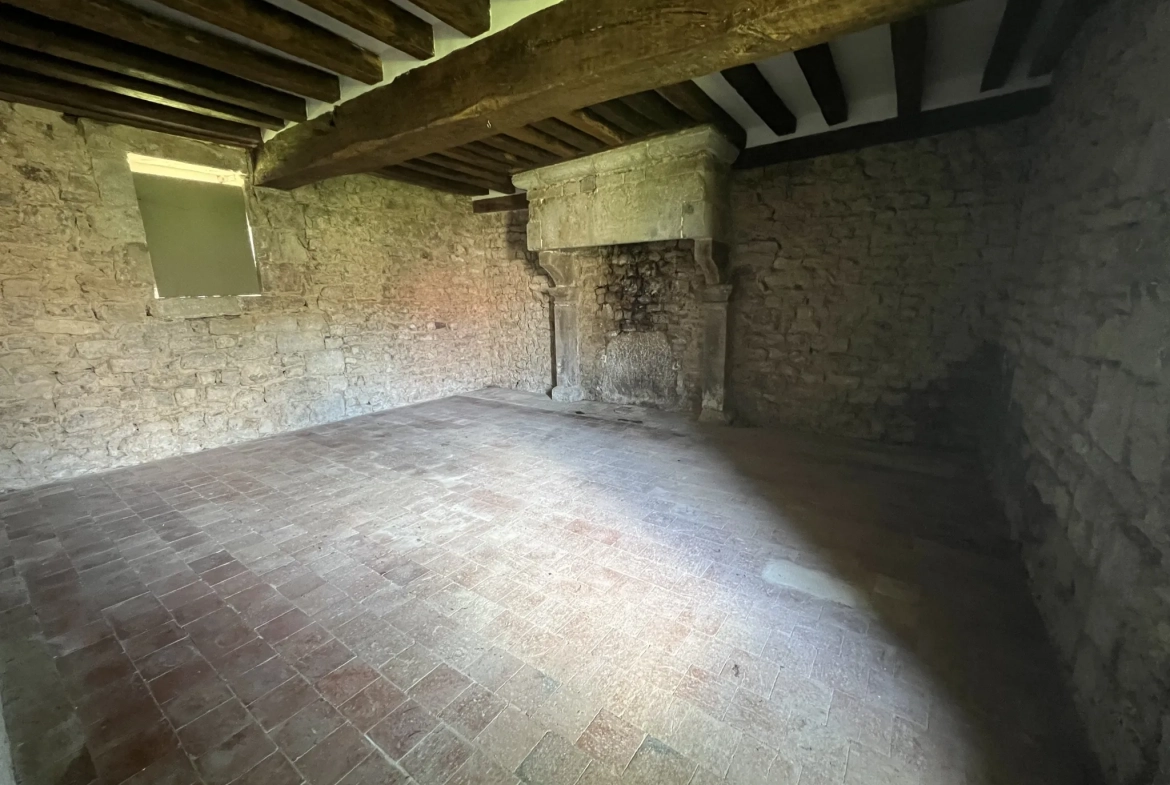 Maison en pierres apparentes à rénover à Corbigny avec grand terrain 