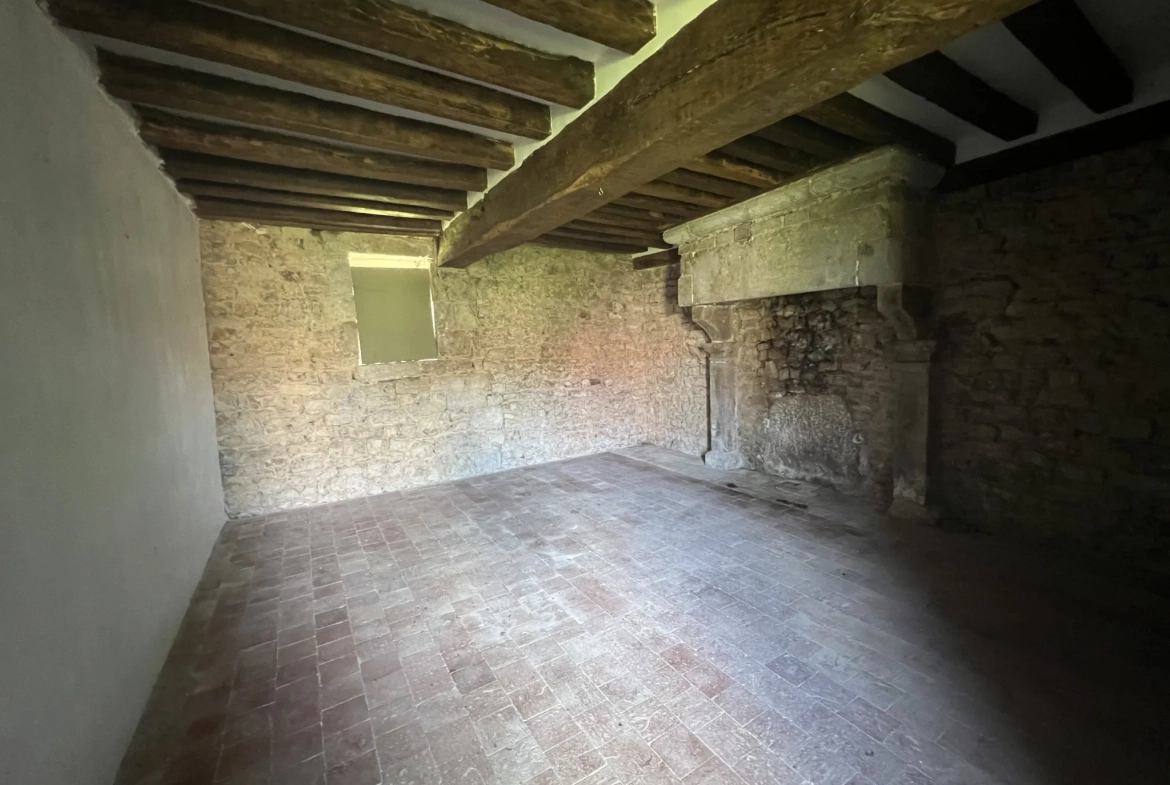 Maison en pierres apparentes à rénover à Corbigny avec grand terrain 