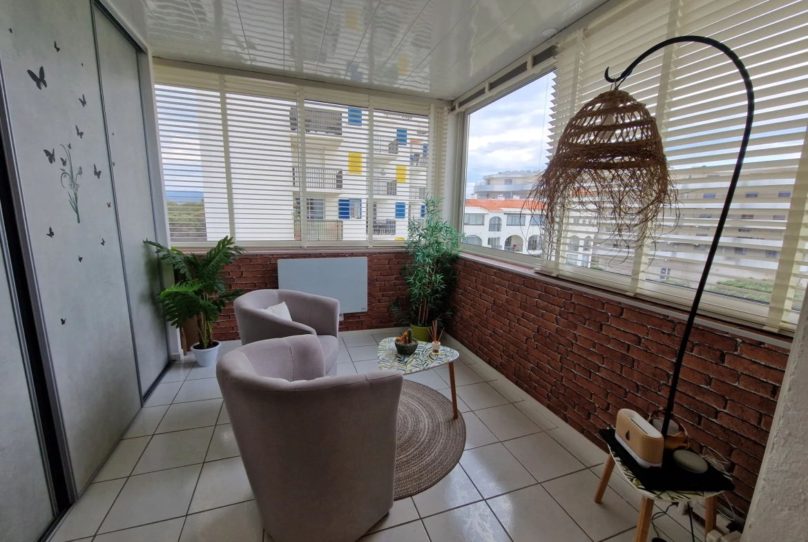 Appartement 2 pièces avec vue mer à Le Barcares – Idéalement situé 