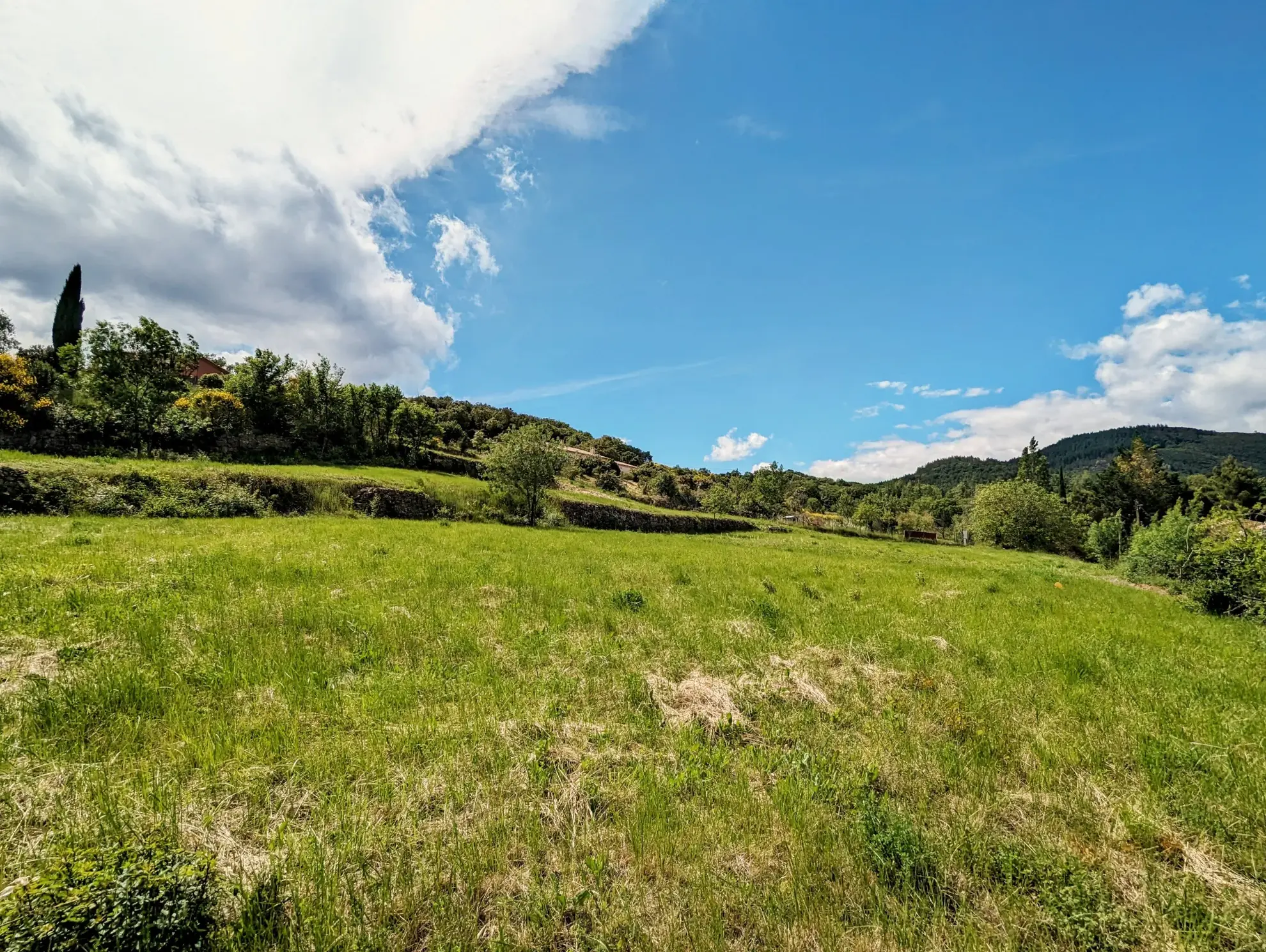 Terrains constructibles dans le Pradal avec vue dominante et exposition sud 
