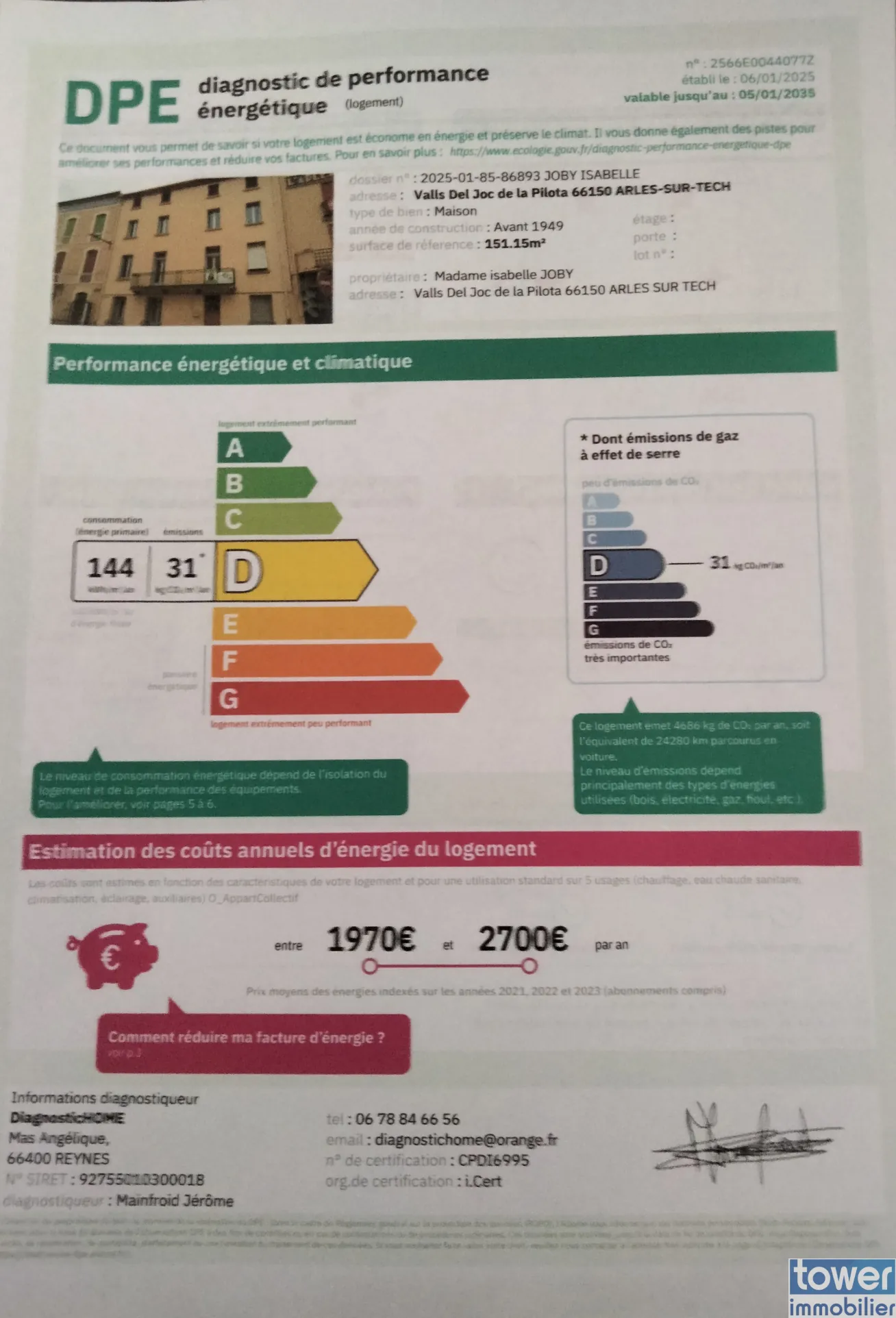 Grande maison de village à vendre à Arles-sur-Tech avec potentiel d'aménagement 