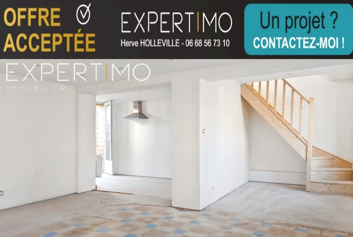 Maison rénovée de 48 m² avec terrasse en plein centre de Rue, Somme 