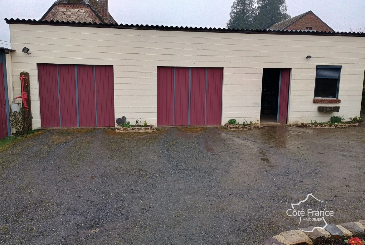 Maison individuelle avec terrain arboré et dépendances à Marfontaine, Aisne 