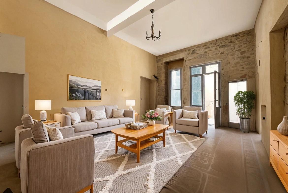 Duplex de charme de 150 m² à Sommières avec jardin et parking au cœur de l’hyper-centre 