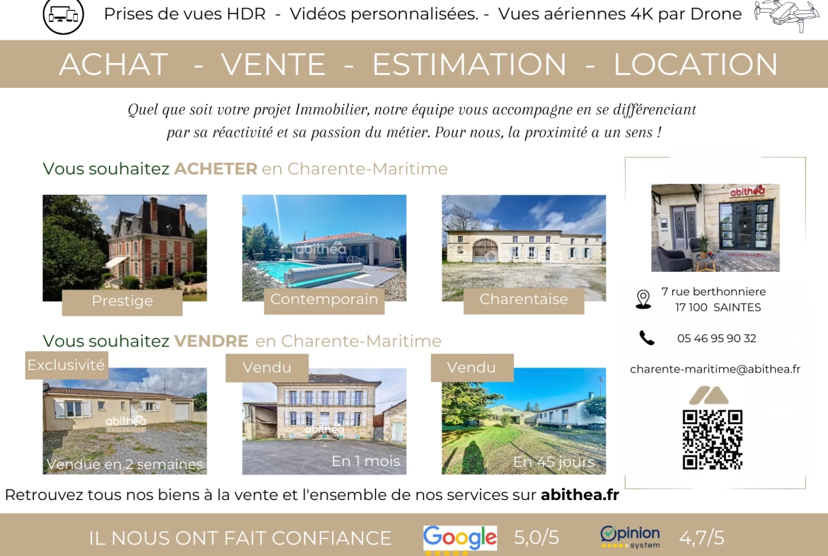 Charentaise rénovée de 117 m² avec 3 chambres, jardin et garage à Annepont 
