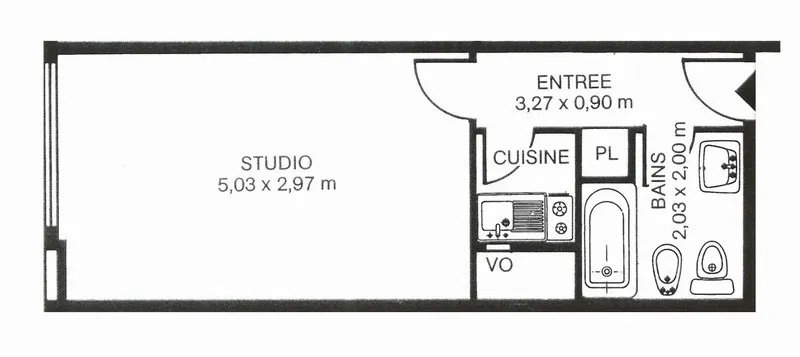 Studio à vendre occupé à Créteil, performance locative attractive 