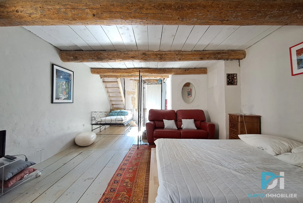 Maison atypique T3 en pierre à Tourbes, 82 m², cadre convivial et charme de l'ancien 
