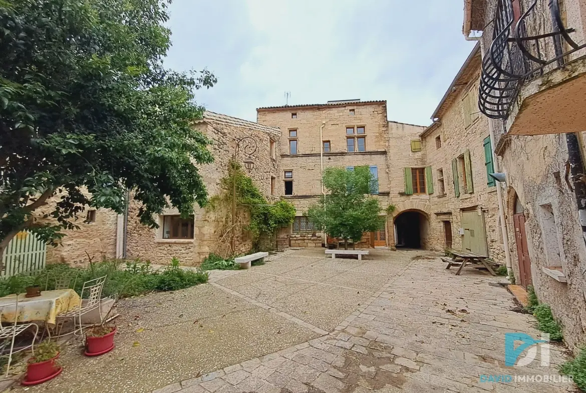 Maison atypique T3 en pierre à Tourbes, 82 m², cadre convivial et charme de l'ancien 