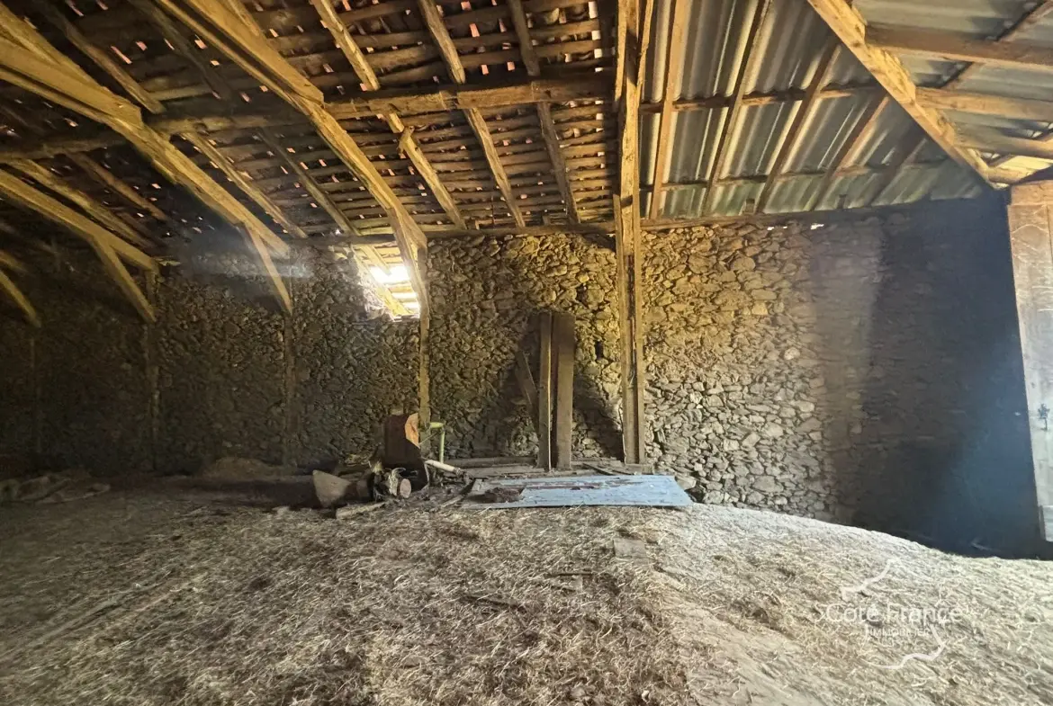 Grande grange en pierre à rénover à Saint-Étienne-de-Maurs (15600), 866 m² de terrain 