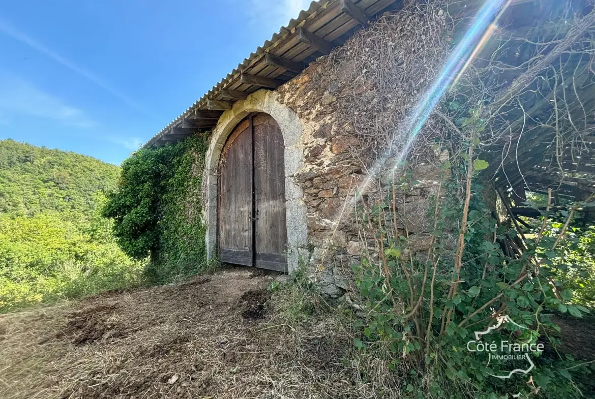 Grande grange en pierre à rénover à Saint-Étienne-de-Maurs (15600), 866 m² de terrain 