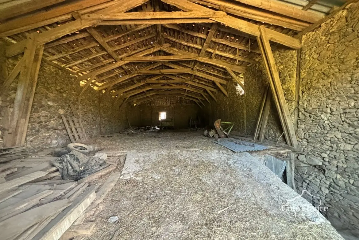 Grande grange en pierre à rénover à Saint-Étienne-de-Maurs (15600), 866 m² de terrain 