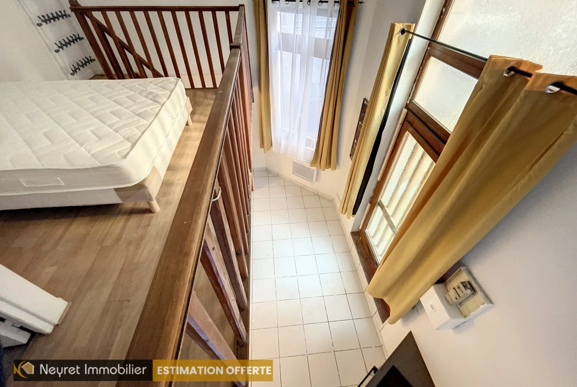Appartement F1 bis avec mezzanine au centre-ville de Saint-Étienne 
