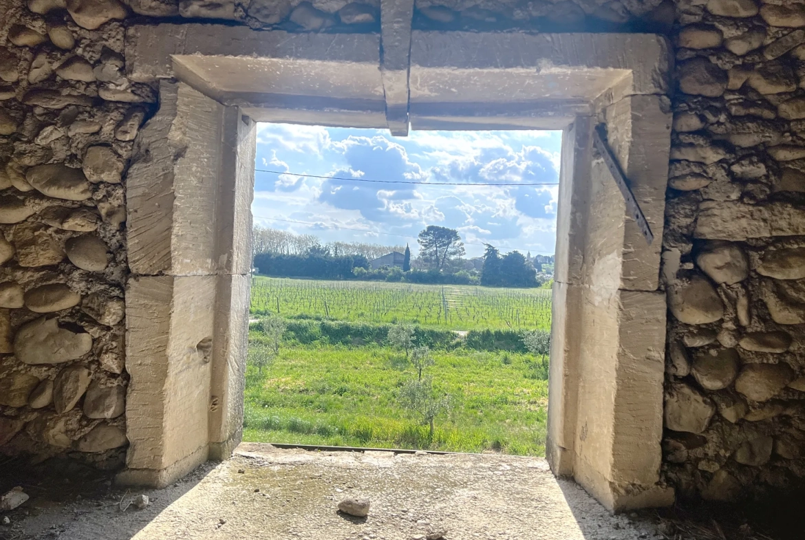 Ferme viticole à rénover dans la Drôme Provençale avec grand terrain et potentiel intérieur exceptionnel 