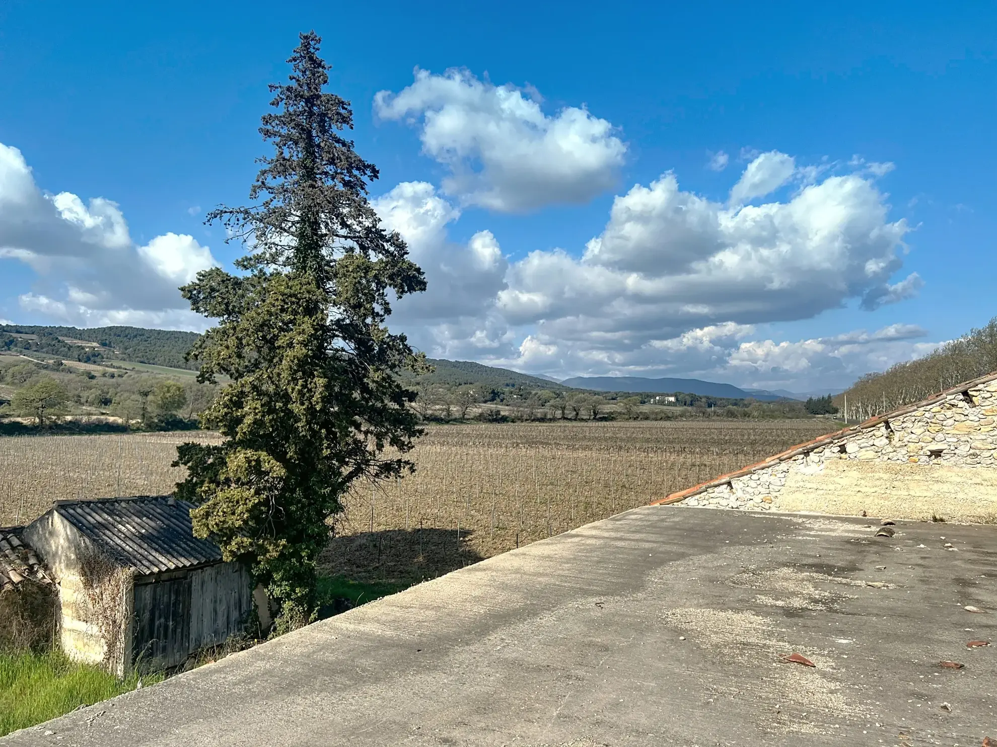 Ferme viticole à rénover dans la Drôme Provençale avec grand terrain et potentiel intérieur exceptionnel 